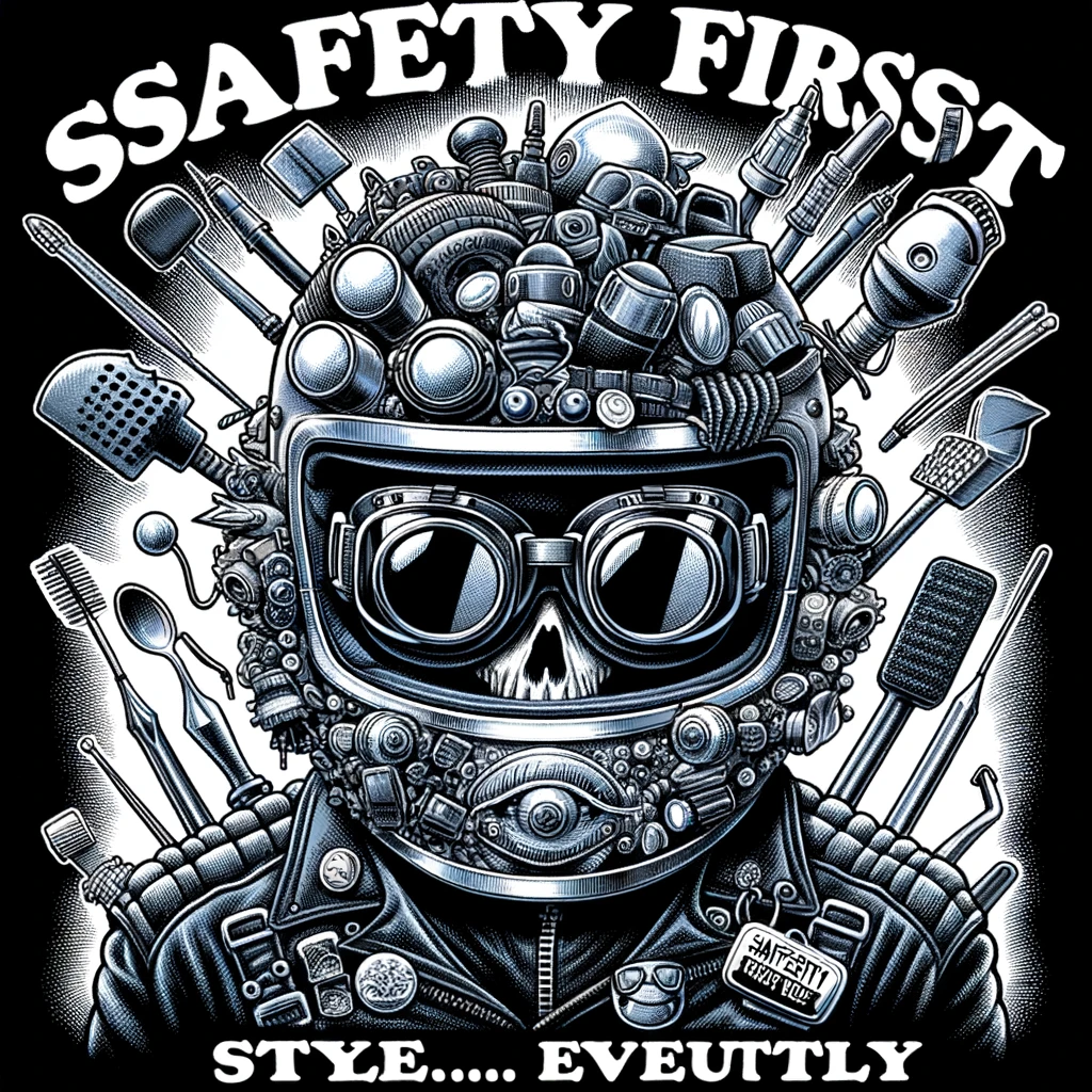 The Gear Head: A biker wearing every possible safety gear, captioned, "Safety first, style... eventually."